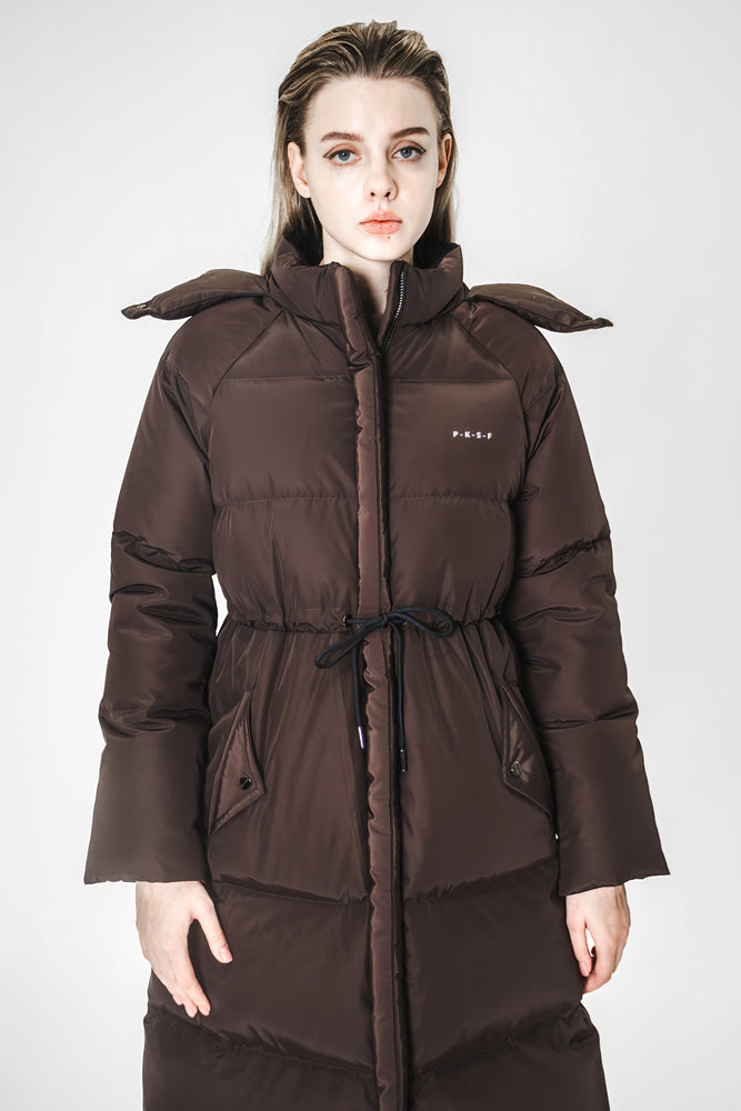 
                  
                    BLACK / CHESTNUT BROWN MID-LENGTH WAIST-TIED TRENCH COAT DOWN JACKET
                  
                