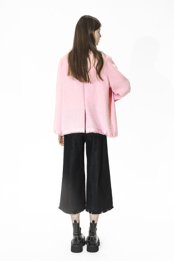 
                  
                    PINK/BLACK OVERSIZED COAT
                  
                