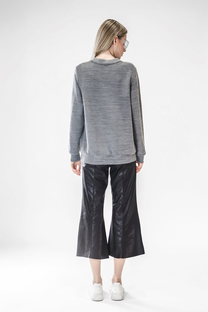 
                  
                    DARK SEAGULL GRAY WOOL HIGH NECK TOP
                  
                