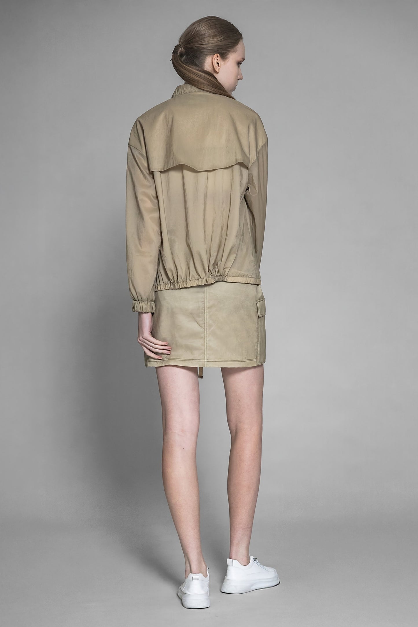 
                  
                    PINK BEIGE / DESERT KHAKI TRENCH COAT CASUAL JACKET
                  
                