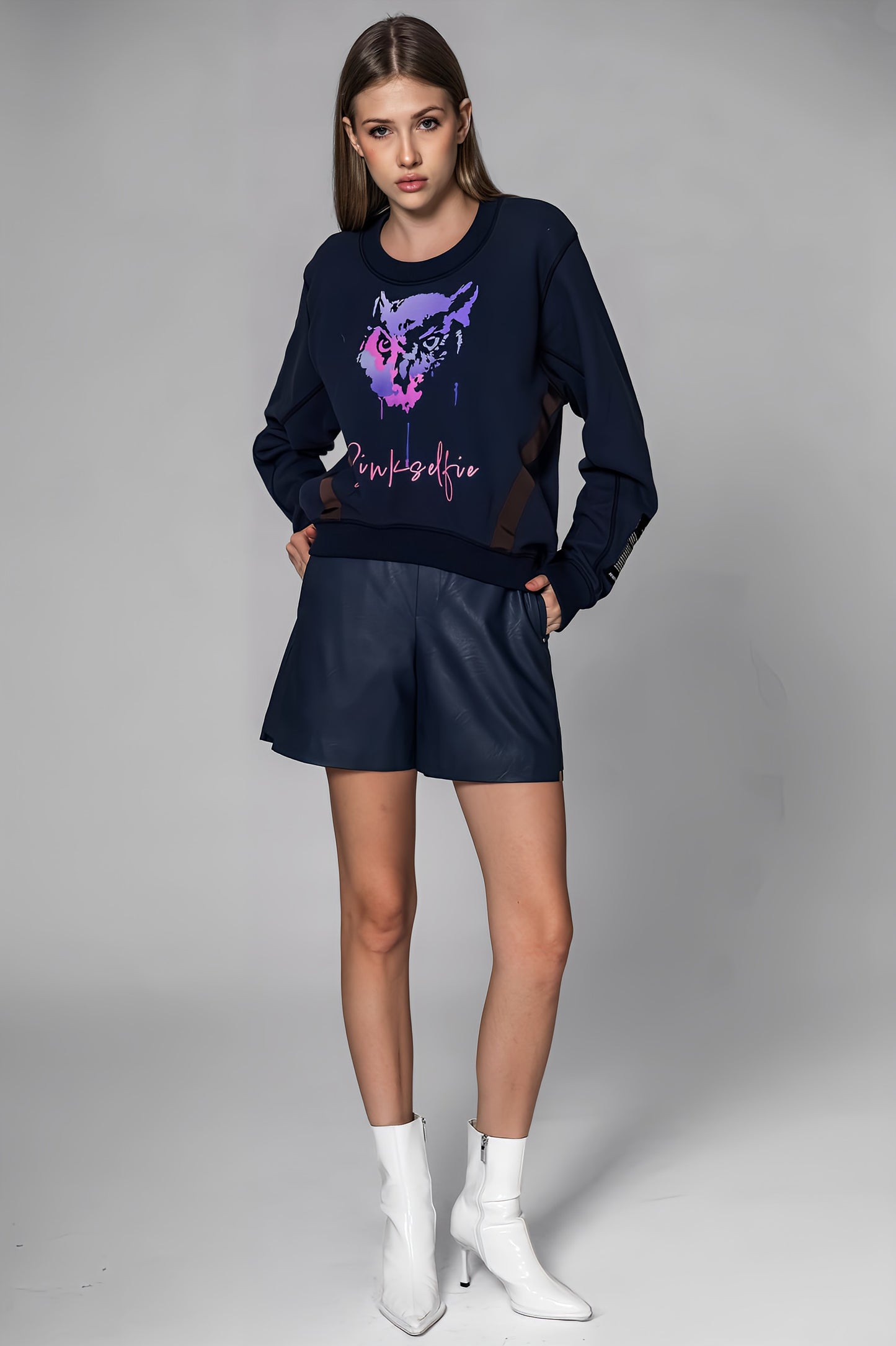 
                  
                    PINK/BLUE PASTEL FLORAL HIGH-LOW SWEATSHIRT
                  
                
