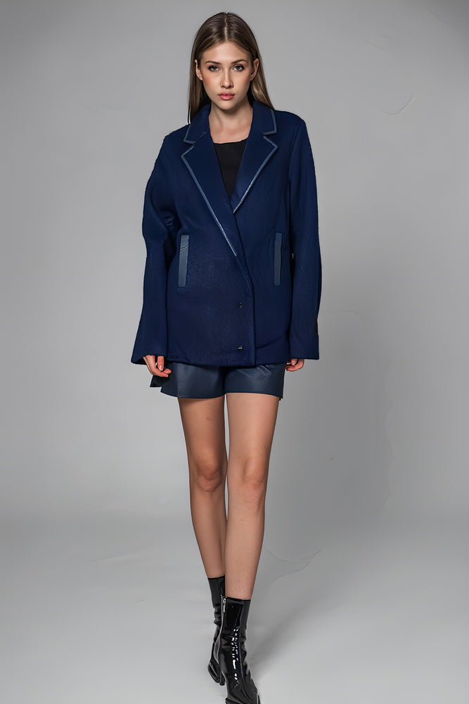 
                  
                    GRAY/BLUE WOOL LONG COAT
                  
                