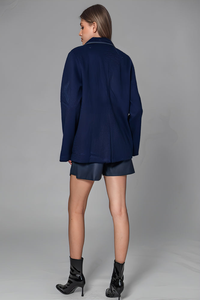 
                  
                    GRAY/BLUE WOOL LONG COAT
                  
                