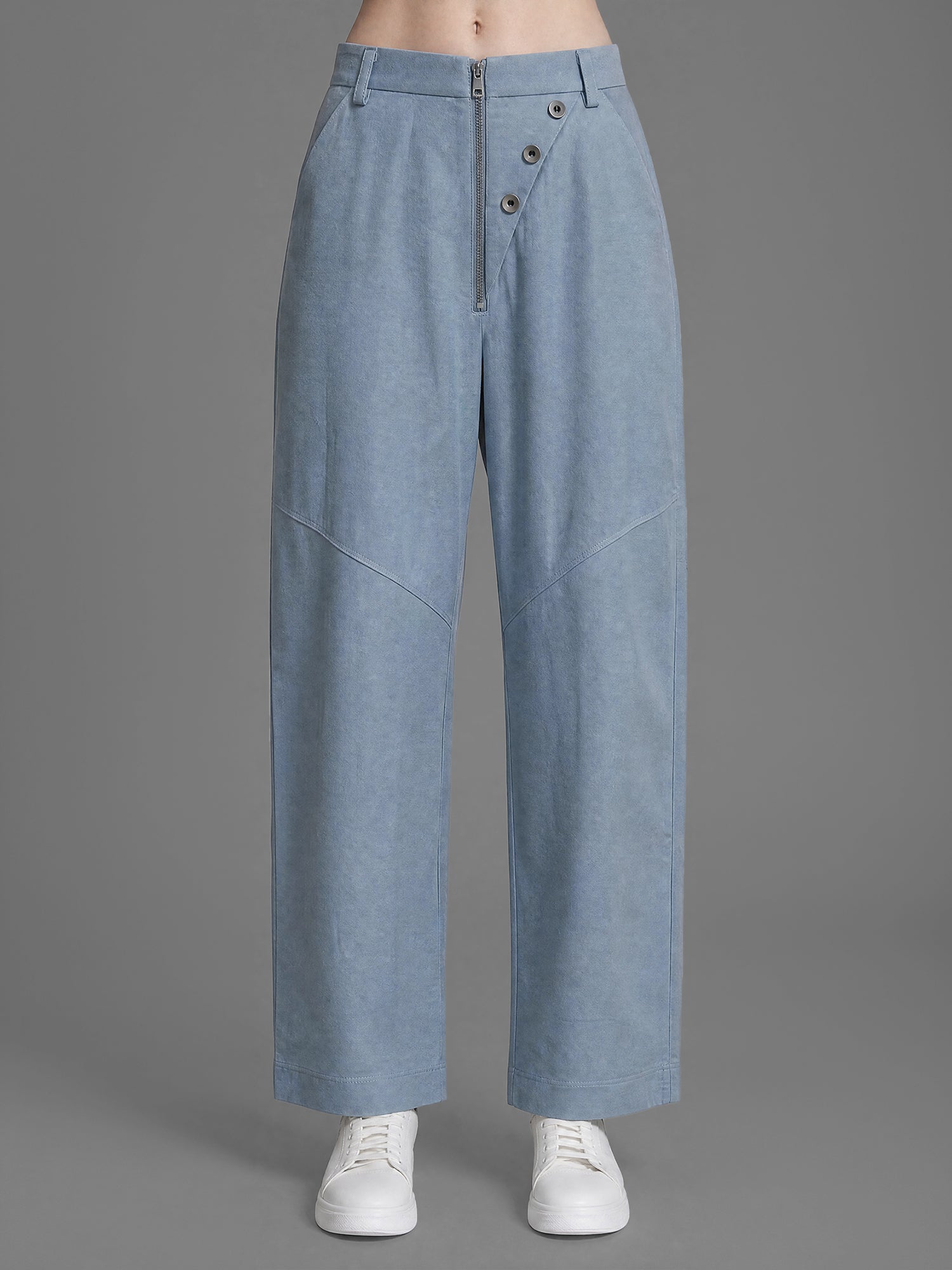 ICE BLUE/LAKE GREEN LONG DENIM PANTS