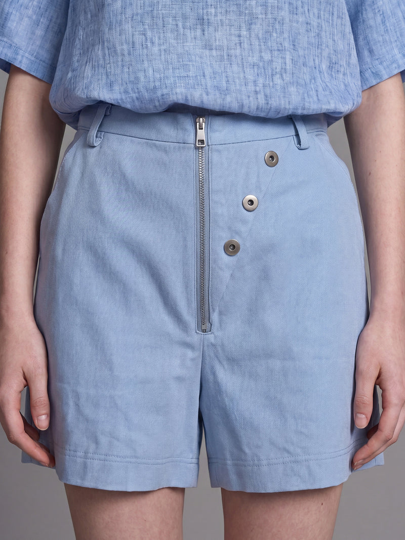 ICE BLUE/LAKE GREEN CROPPED DENIM PANTS