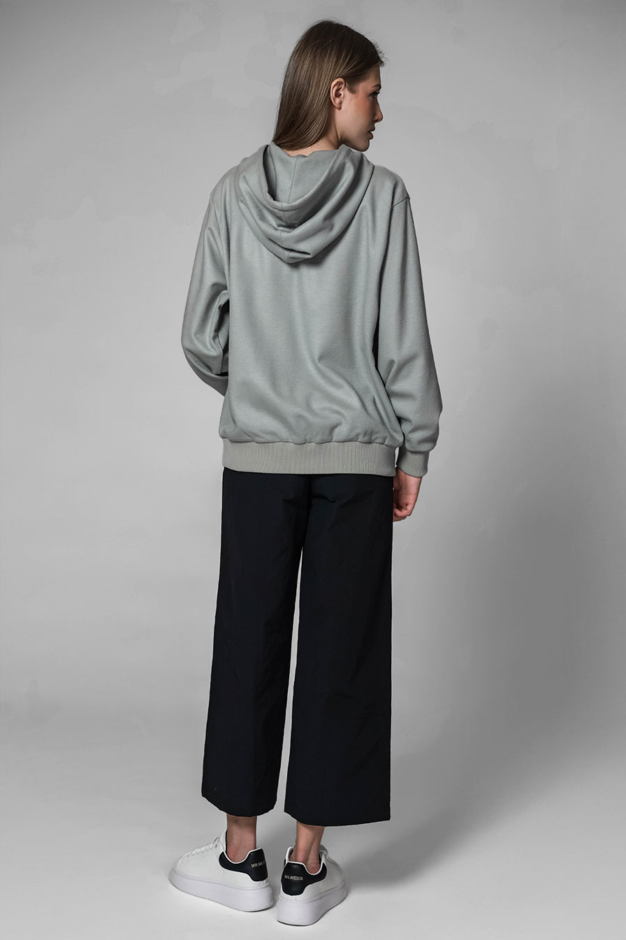 
                  
                    BLACK/GREEN WOOLEN PS PRINT LONG HOODIE
                  
                