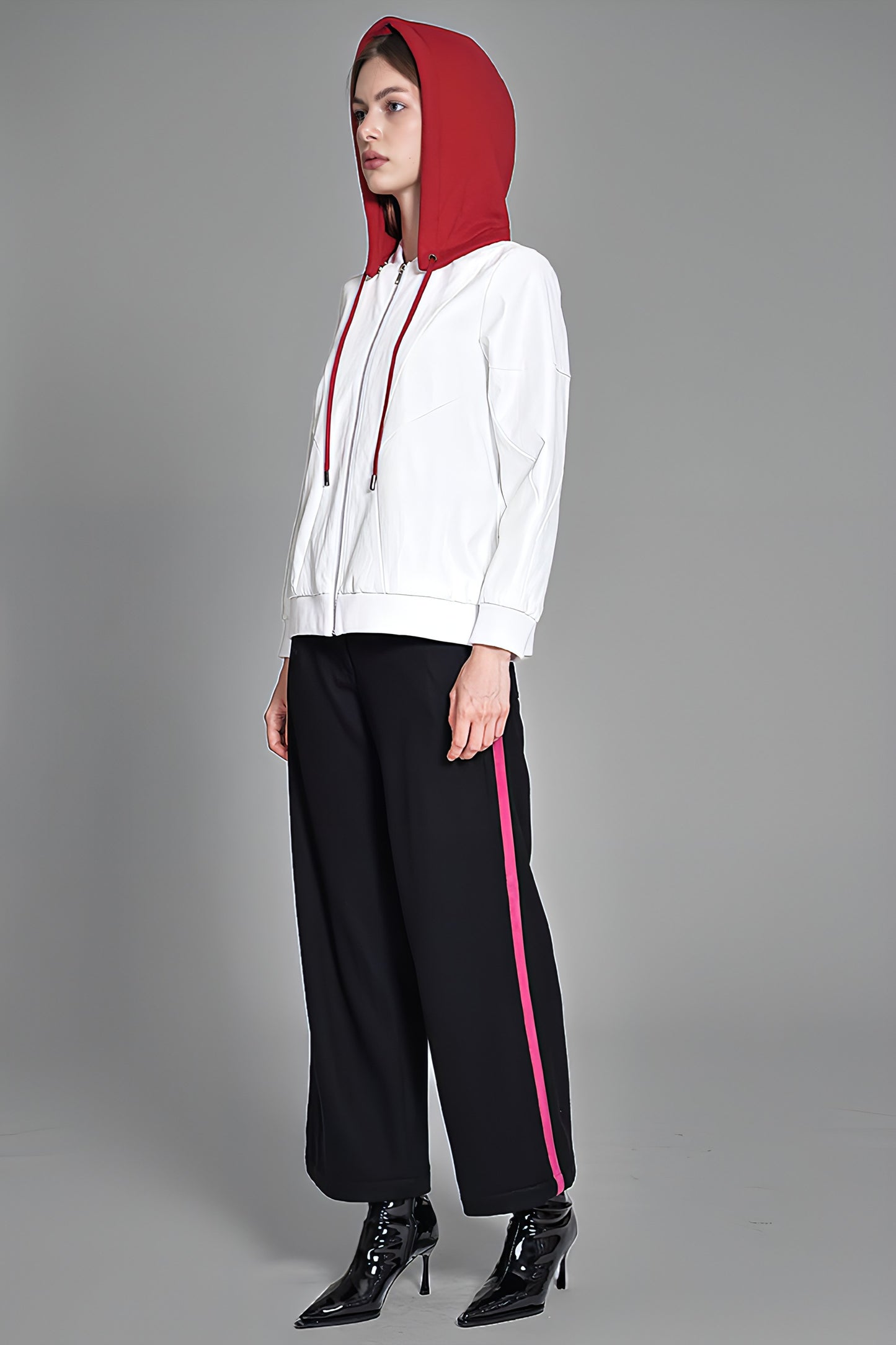 
                  
                    LEATHER HOODED JACKET
                  
                