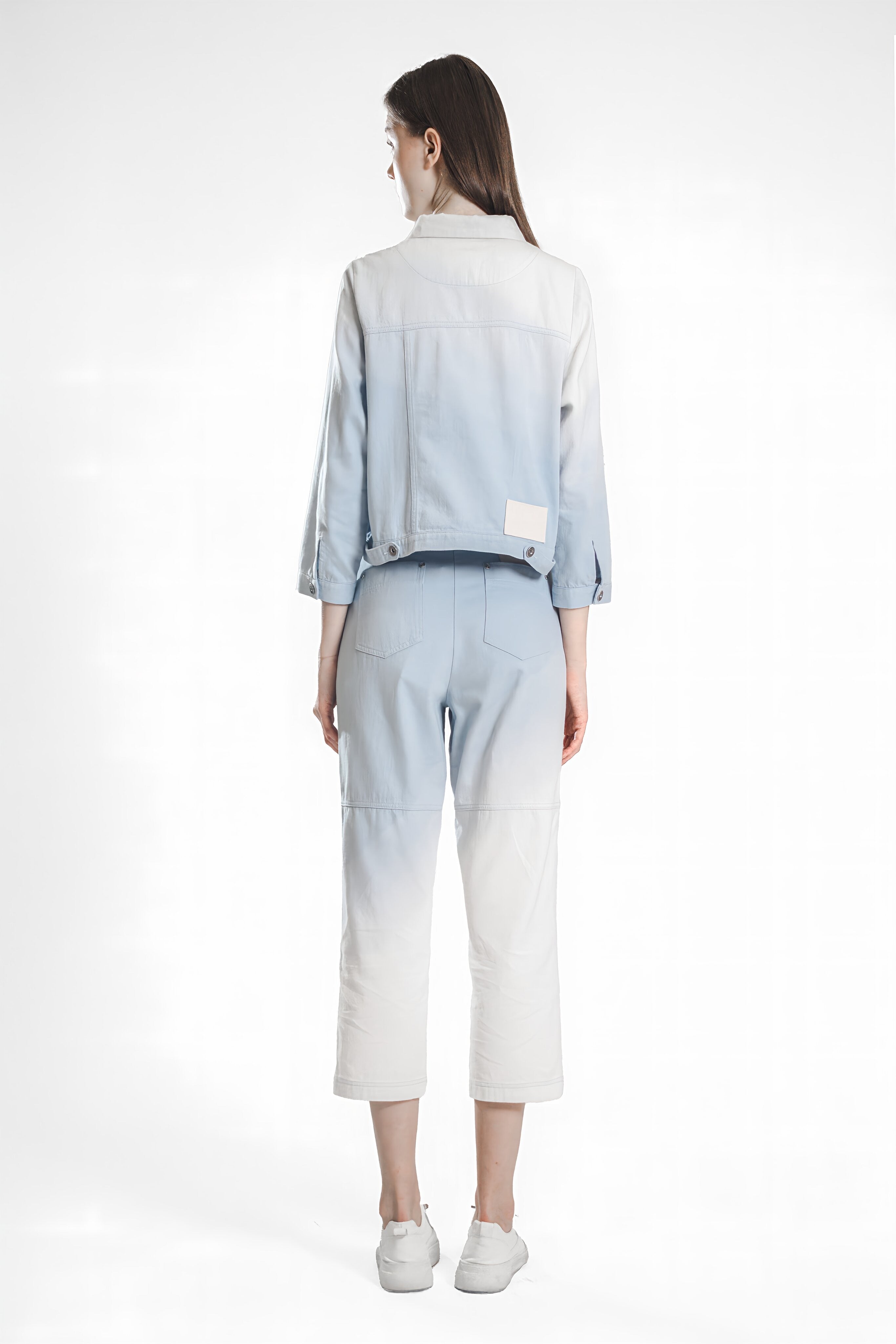 EXTRAORDINARY PINK/ICE BLUE LIGHT SLIM-FIT DENIM PANTS