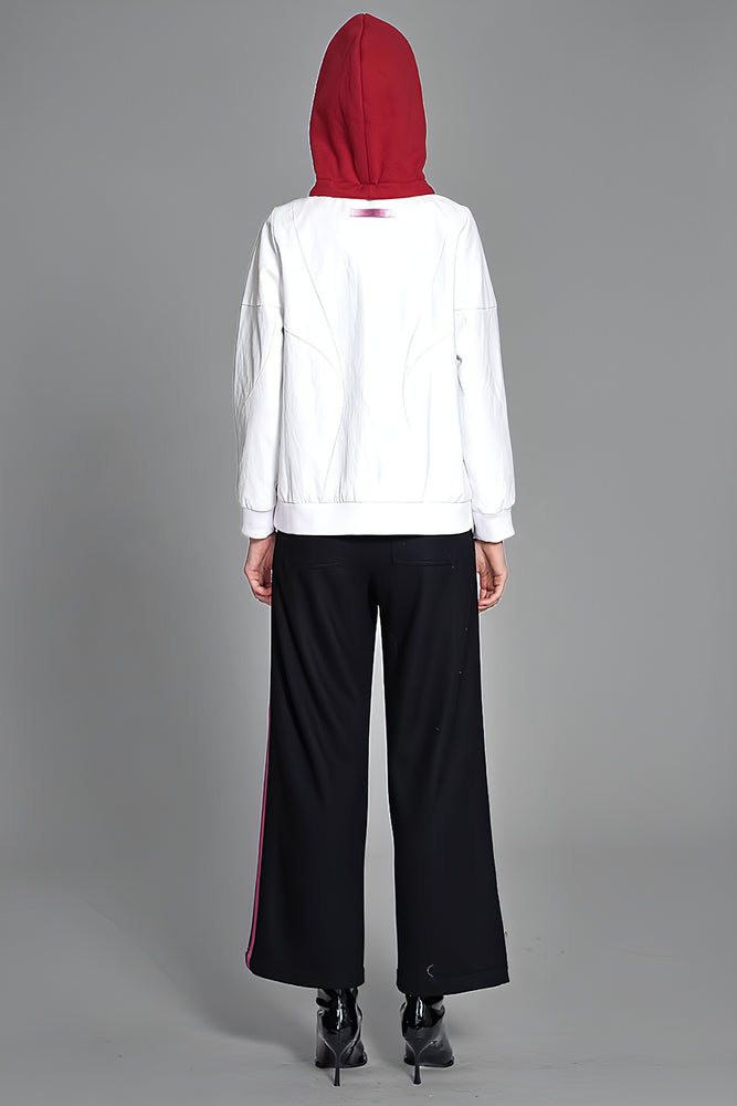 
                  
                    LEATHER HOODED JACKET
                  
                