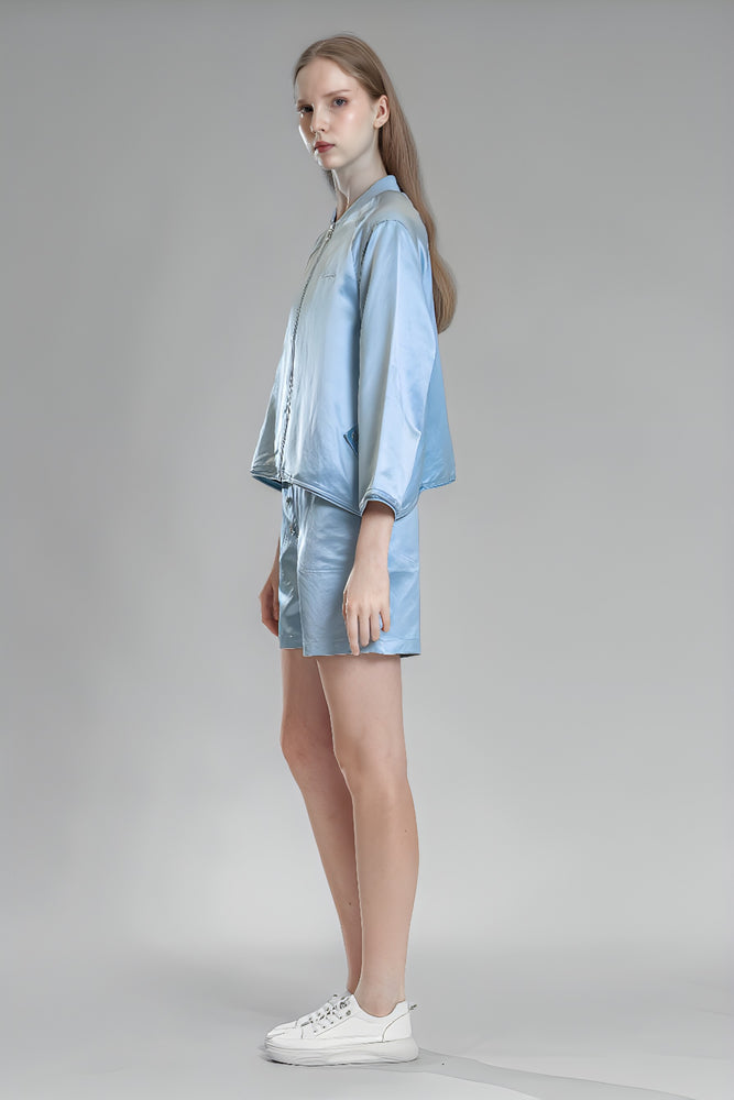 
                  
                    PINK/BLUE SATIN LINEN CASUAL JACKET
                  
                