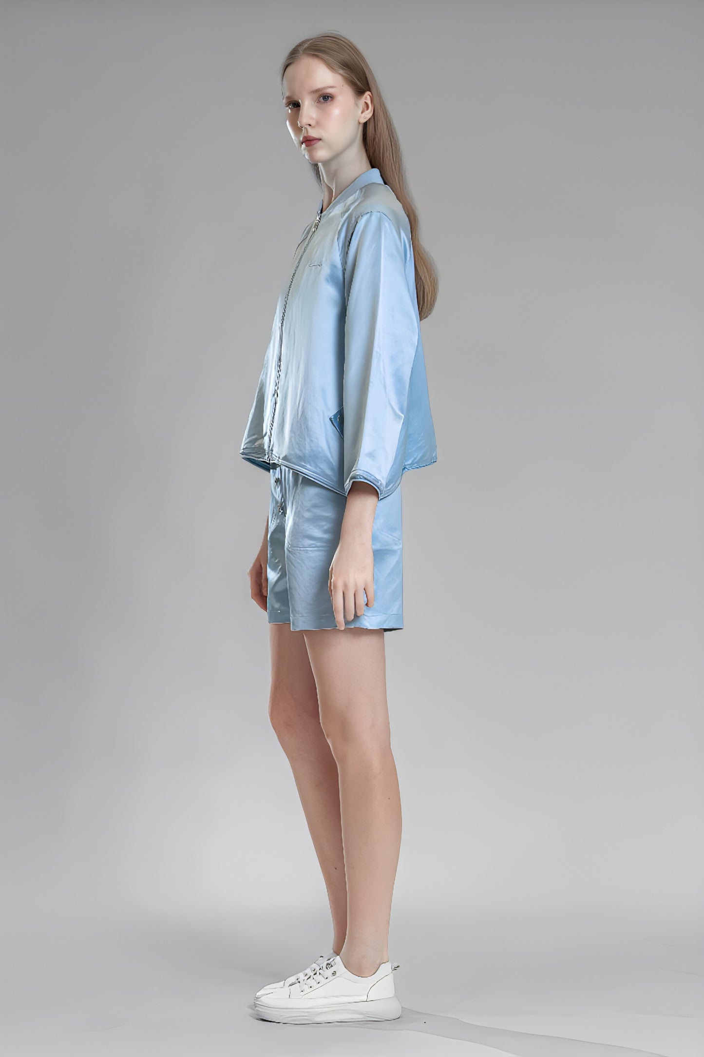 
                  
                    PINK/BLUE SATIN LINEN CASUAL JACKET
                  
                