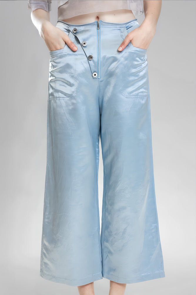 
                  
                    PINK/BLUE SATIN LINEN CASUAL STRAIGHT-LEG PANTS
                  
                