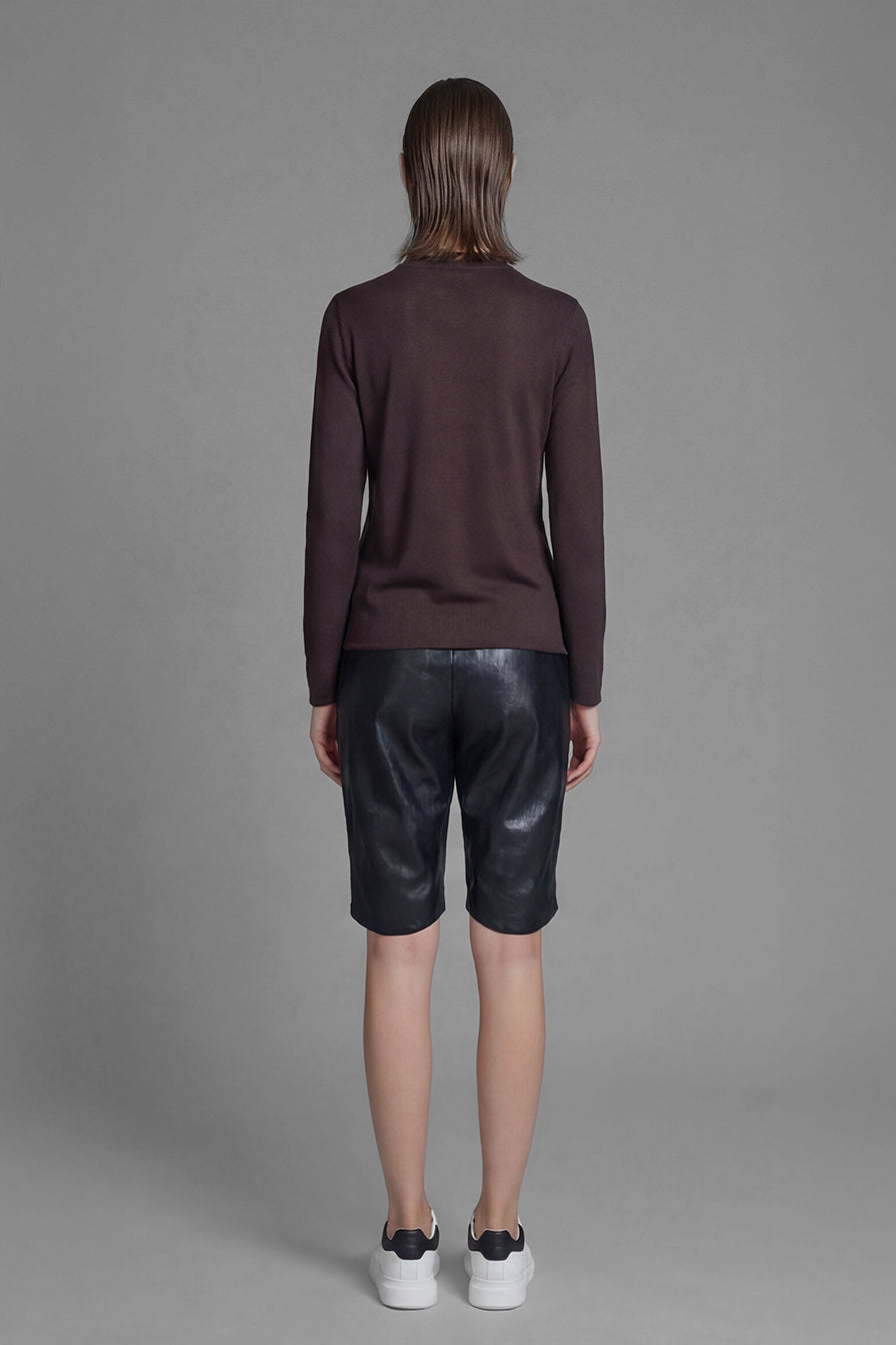 
                  
                    GREY/BURGUNDY LONG-SLEEVE LONGLINE KNIT TOP
                  
                