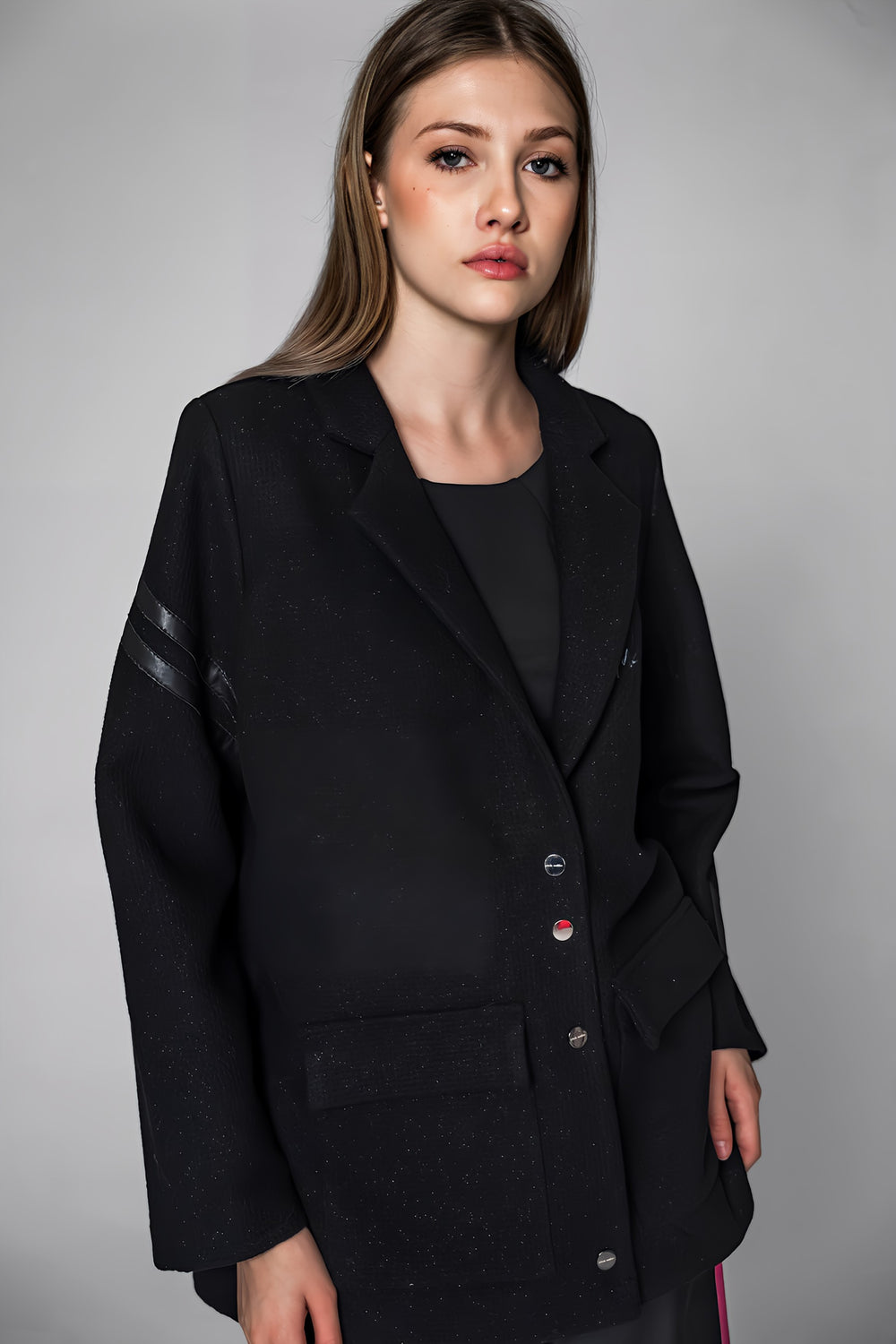 BLACK WOOL COAT