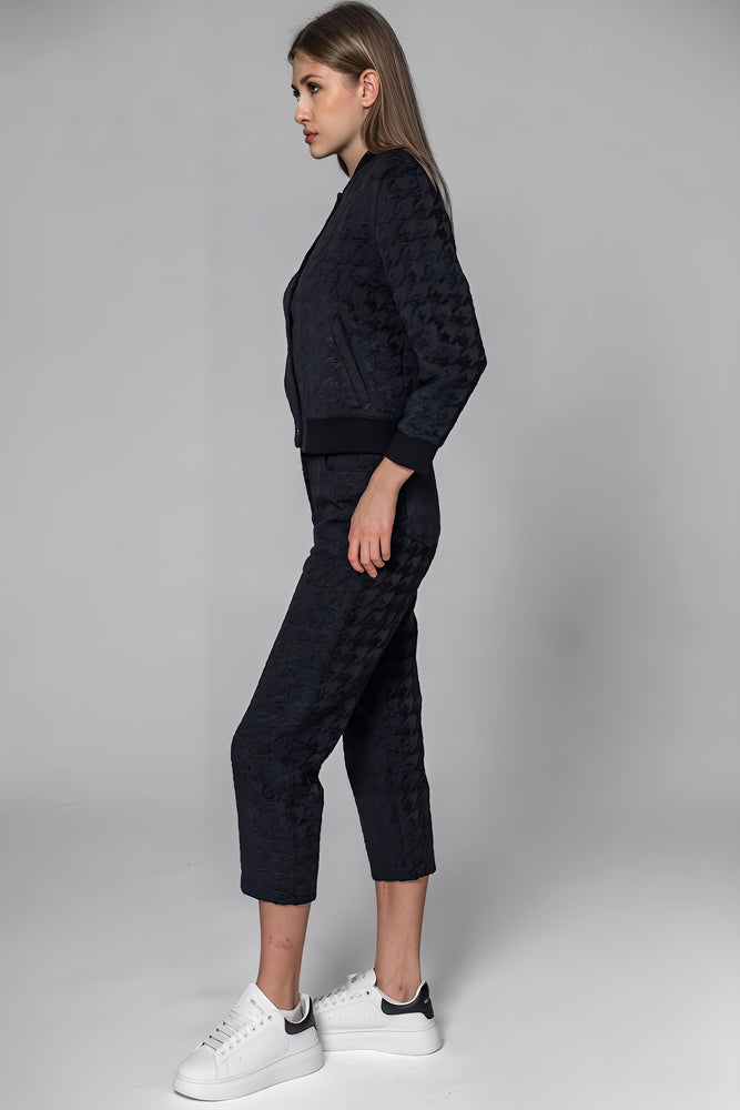 
                  
                    DARK BLUE HOUNDSTOOTH JACKET
                  
                