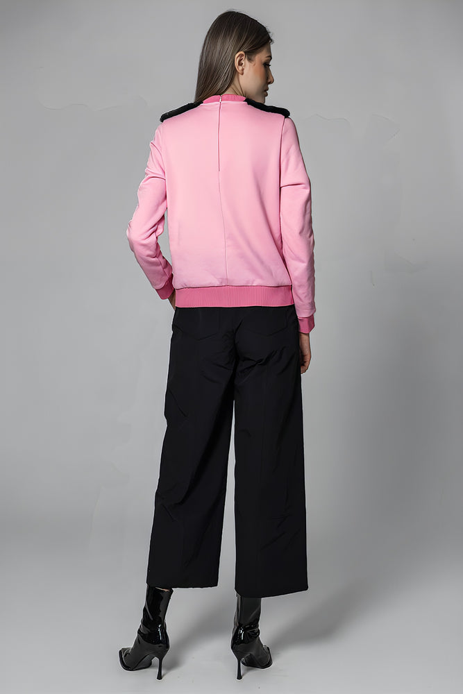
                  
                    GRAY/PINK RABBIT HAIR PATCH LONG-SLEEVE TEE
                  
                