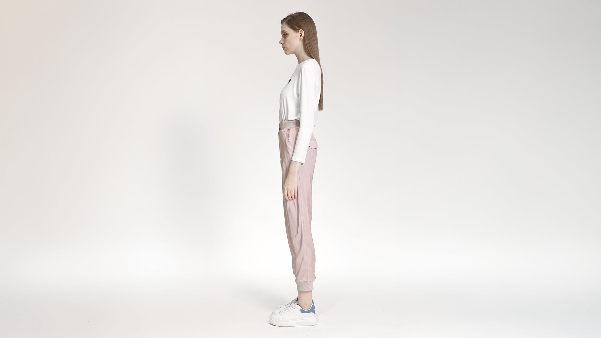 NUDE BEIGE EMBROIDERED JOGGER PANTS