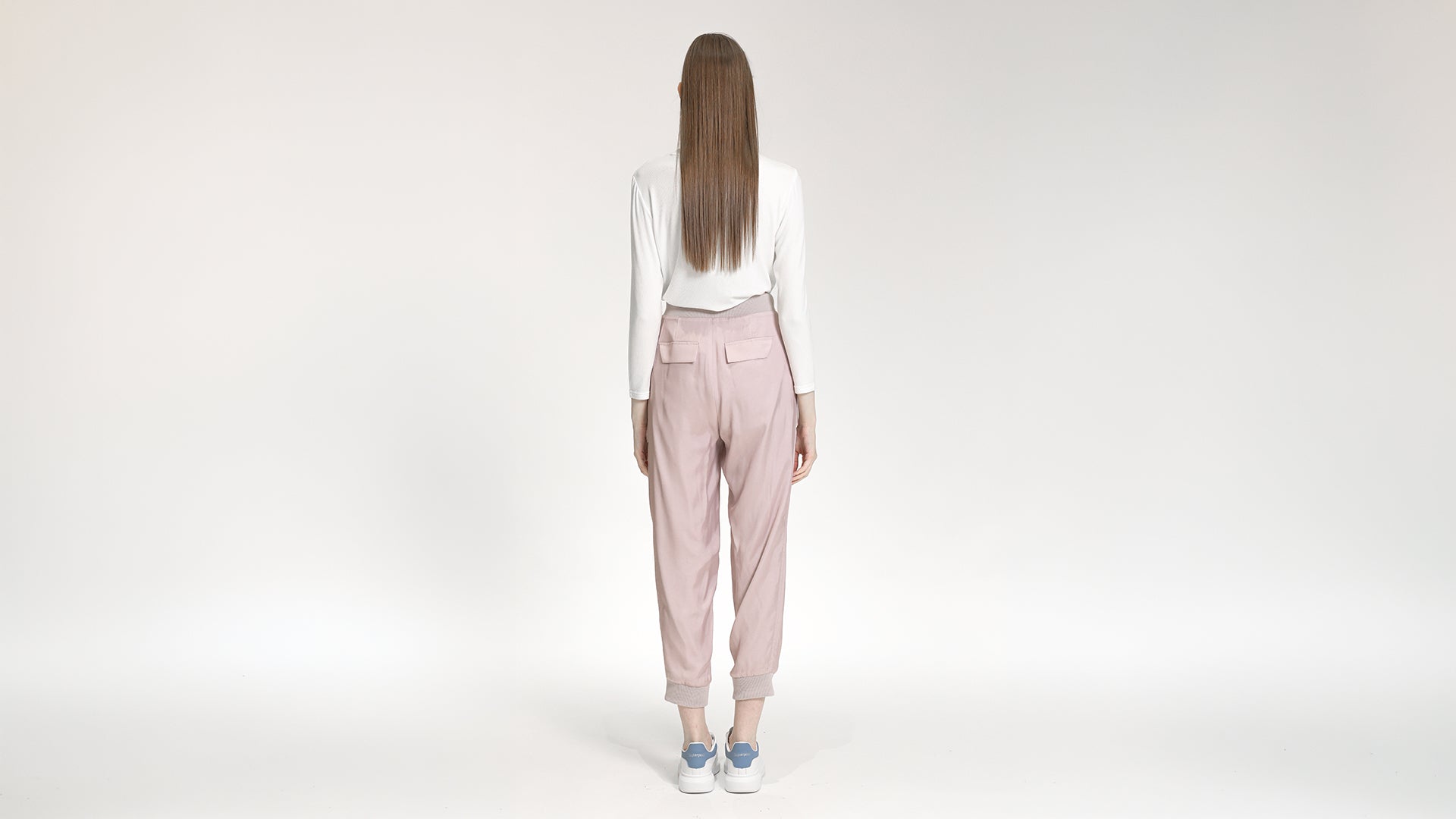 NUDE BEIGE EMBROIDERED JOGGER PANTS