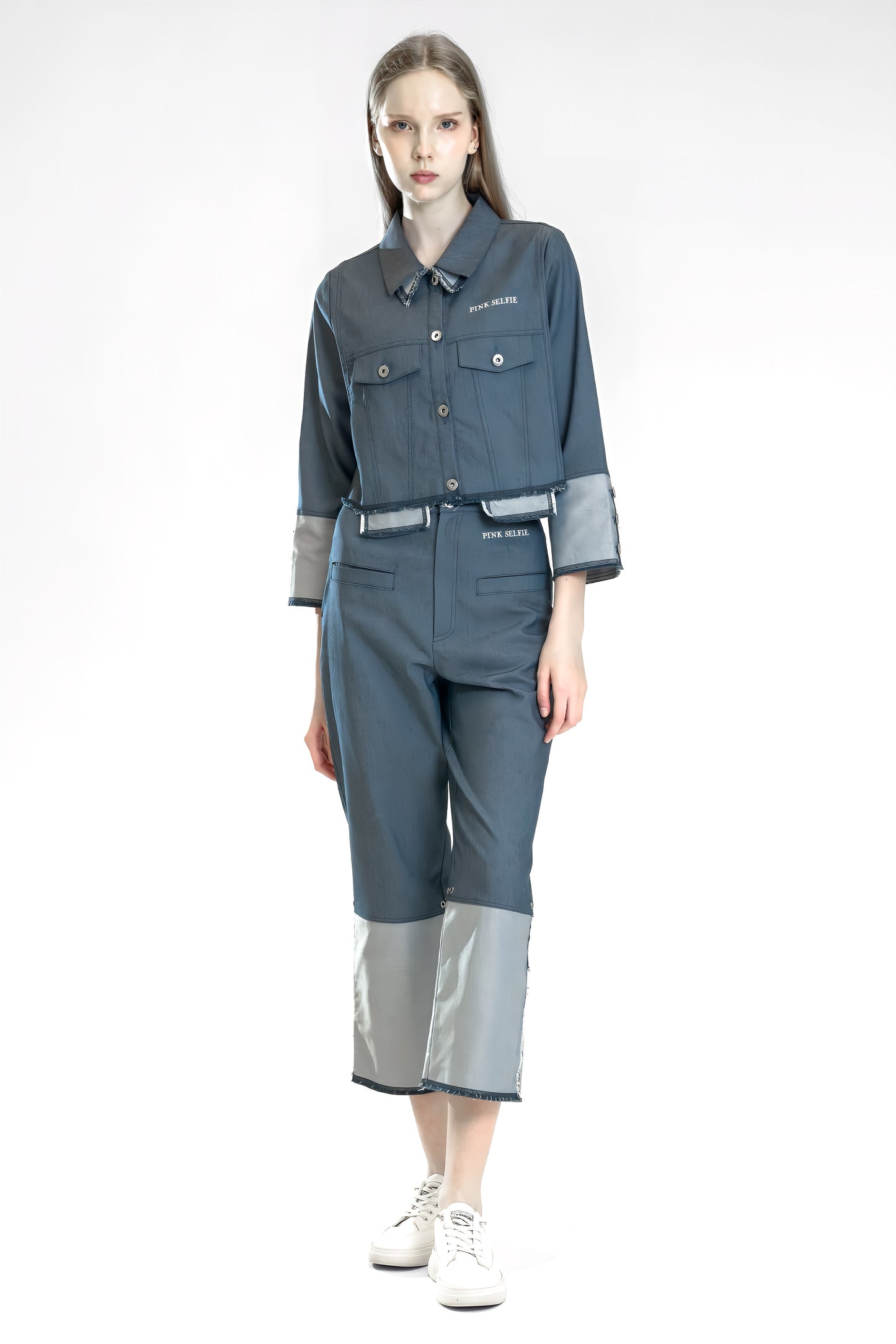 
                  
                    BROWN/BLUE DENIM STATEMENT SHORT JACKET
                  
                