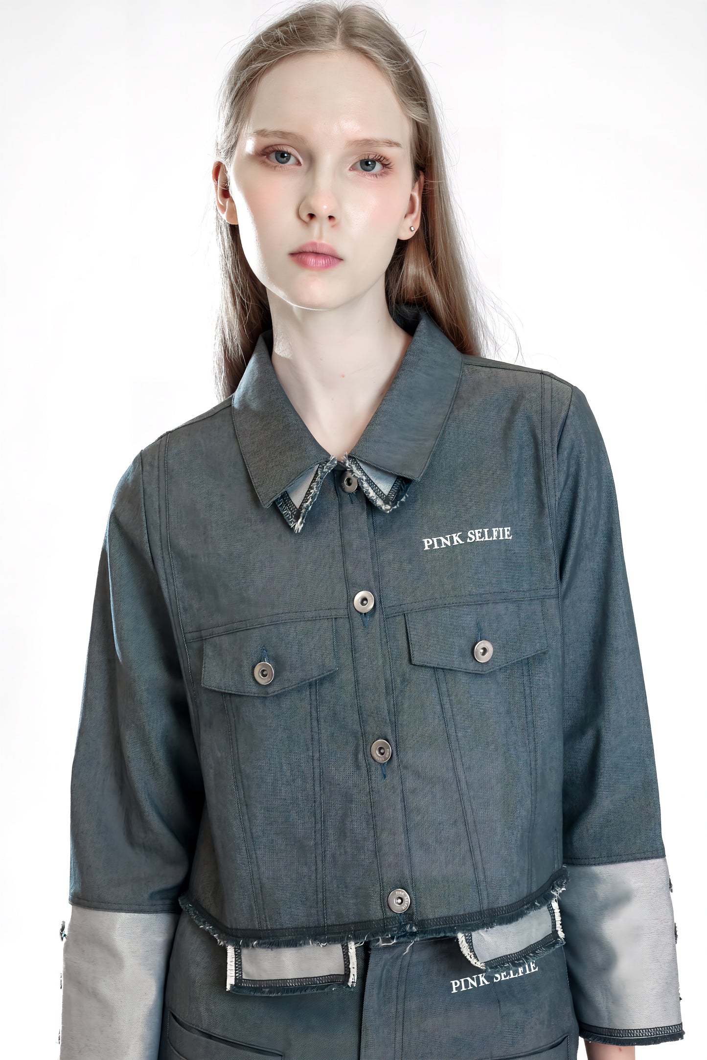 
                  
                    BROWN/BLUE DENIM STATEMENT SHORT JACKET
                  
                