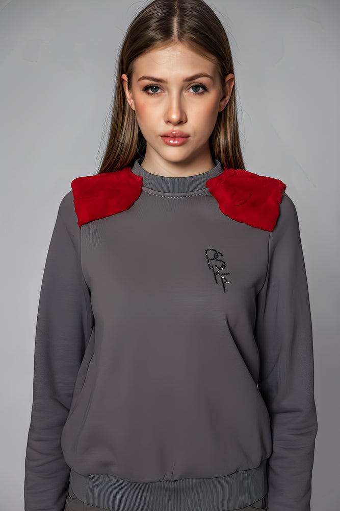 
                  
                    GRAY/PINK RABBIT HAIR PATCH LONG-SLEEVE TEE
                  
                