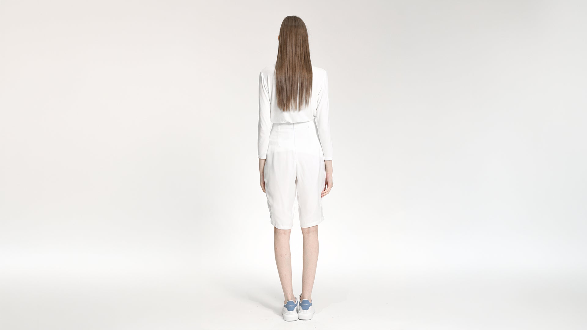 ELEGANT WHITE TAILORED WIDE-LEG PANTS