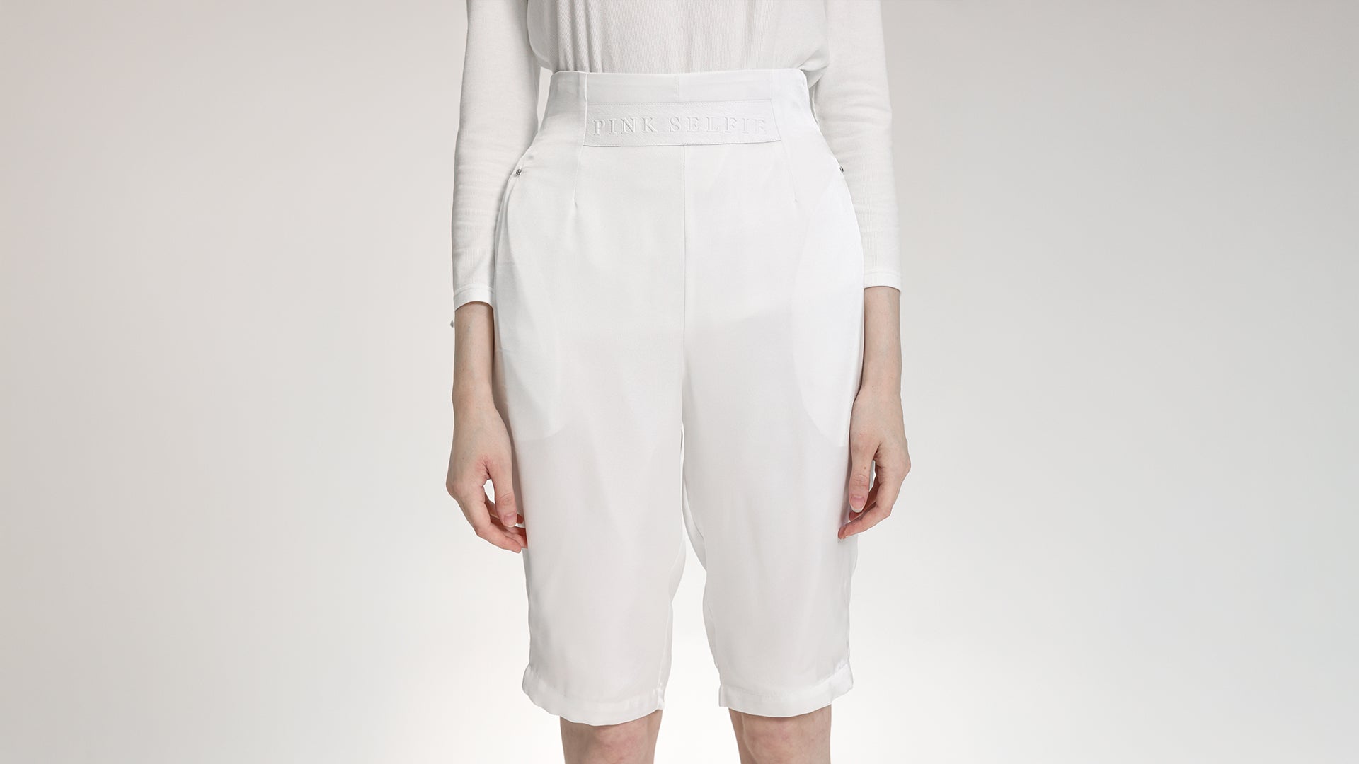 ELEGANT WHITE TAILORED WIDE-LEG PANTS