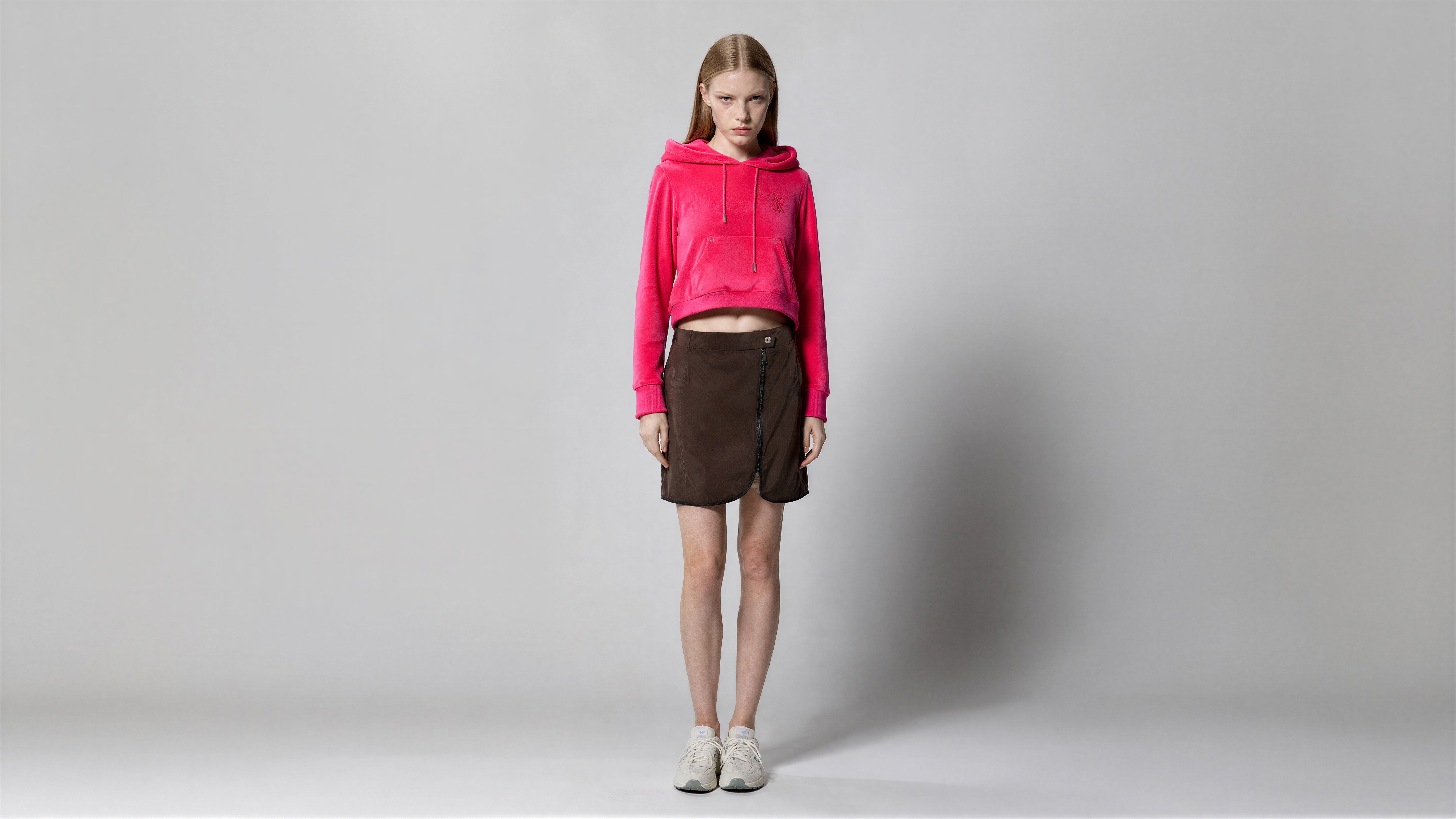 COCOA BROWN / OLIVE GREEN TRENCH CASUAL SKIRT