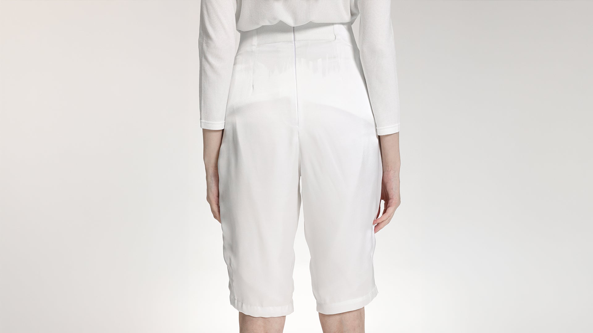 ELEGANT WHITE TAILORED WIDE-LEG PANTS