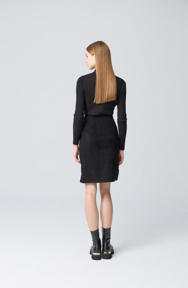 
                  
                    JET-BLACK/FANDANGO SUEDE CUT-OUT SKIRT
                  
                