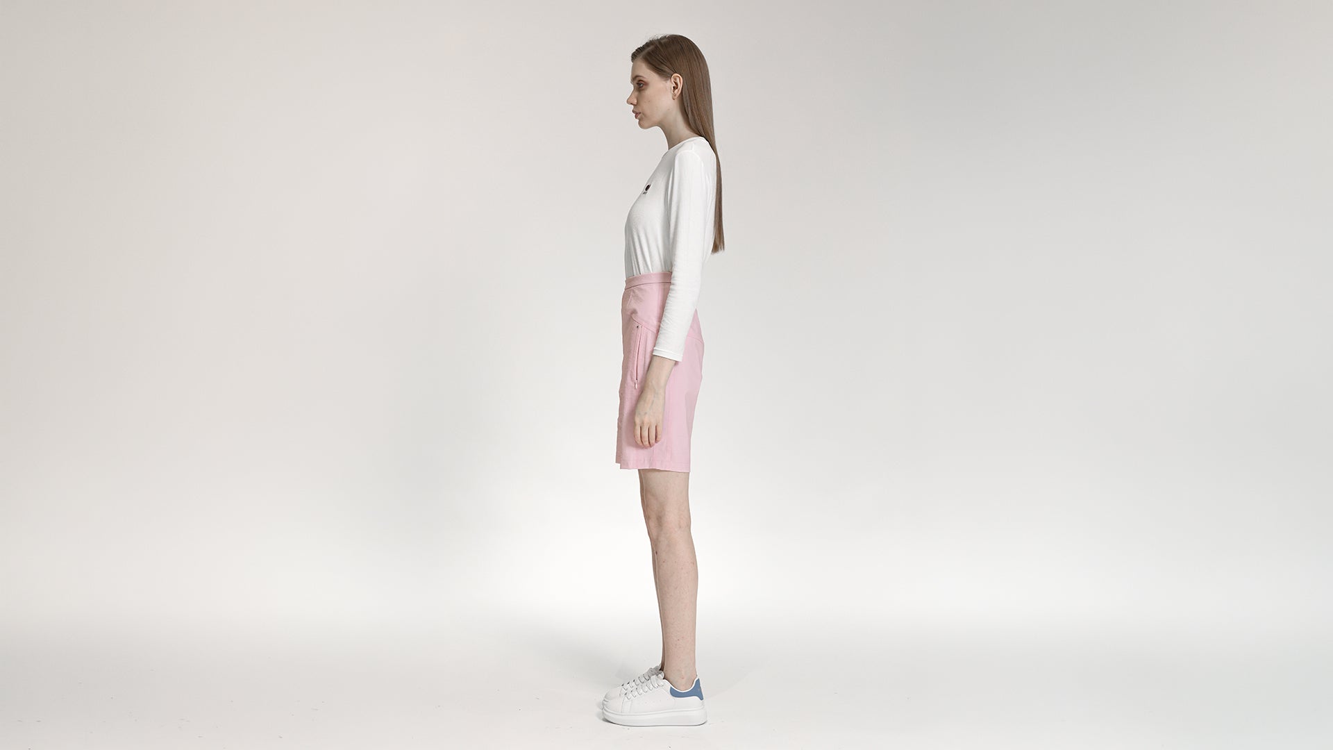 SOFT PINK PANELLED BERMUDAS