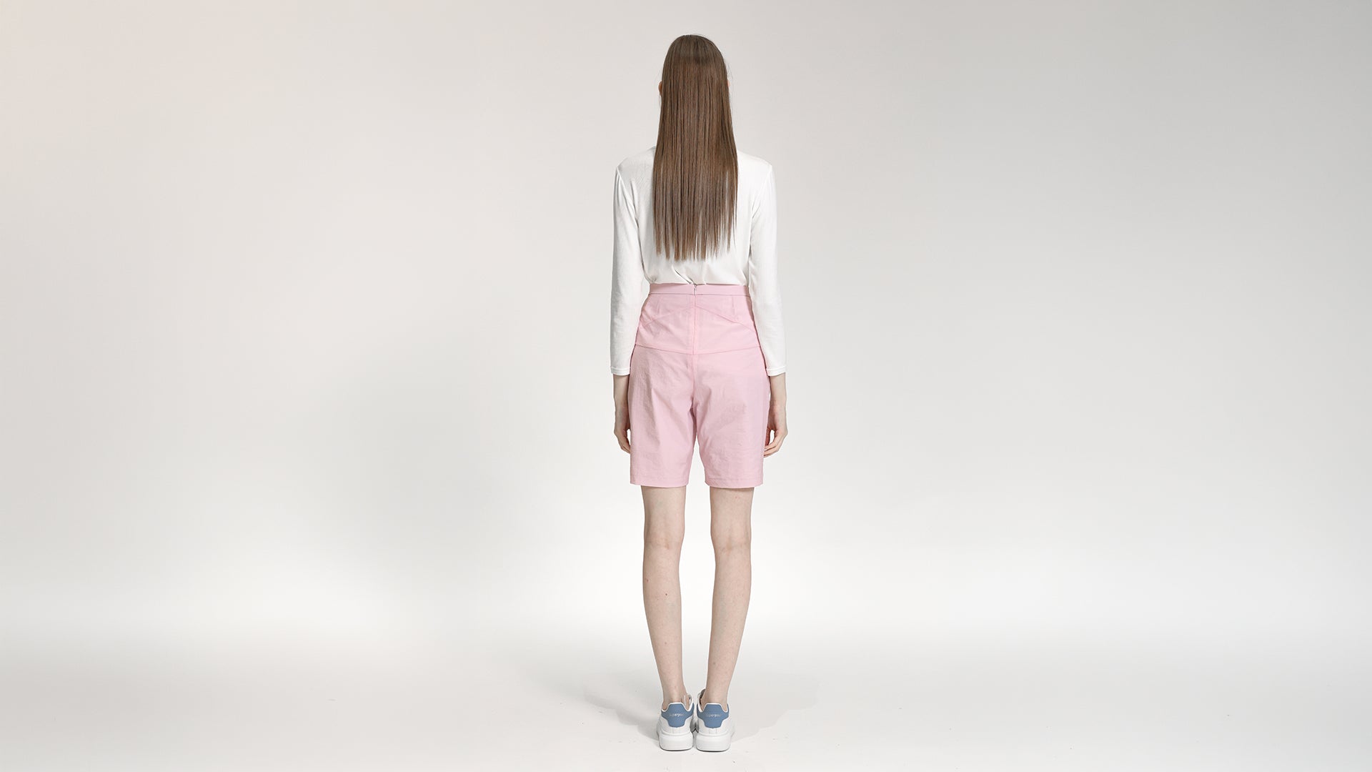 SOFT PINK PANELLED BERMUDAS