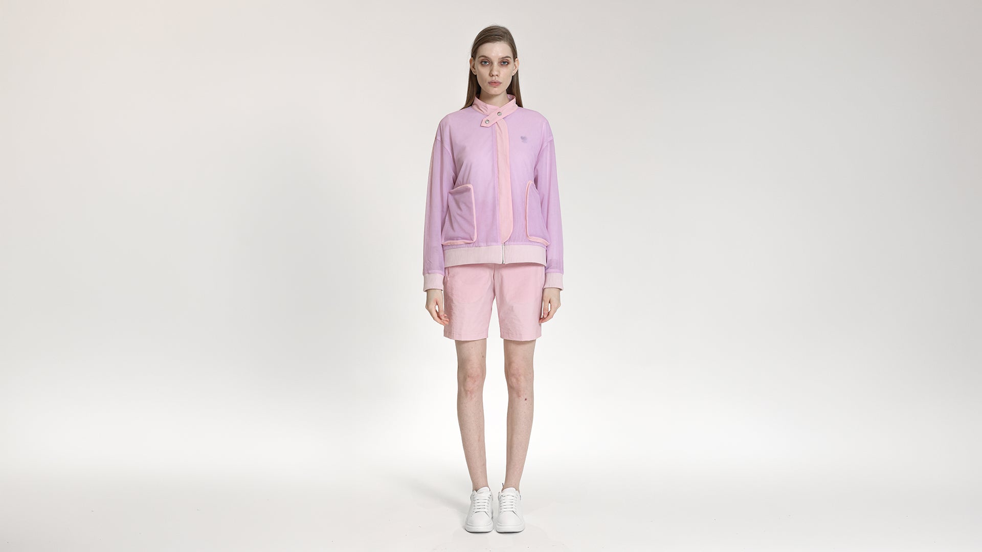 SOFT PINK PANELLED BERMUDAS