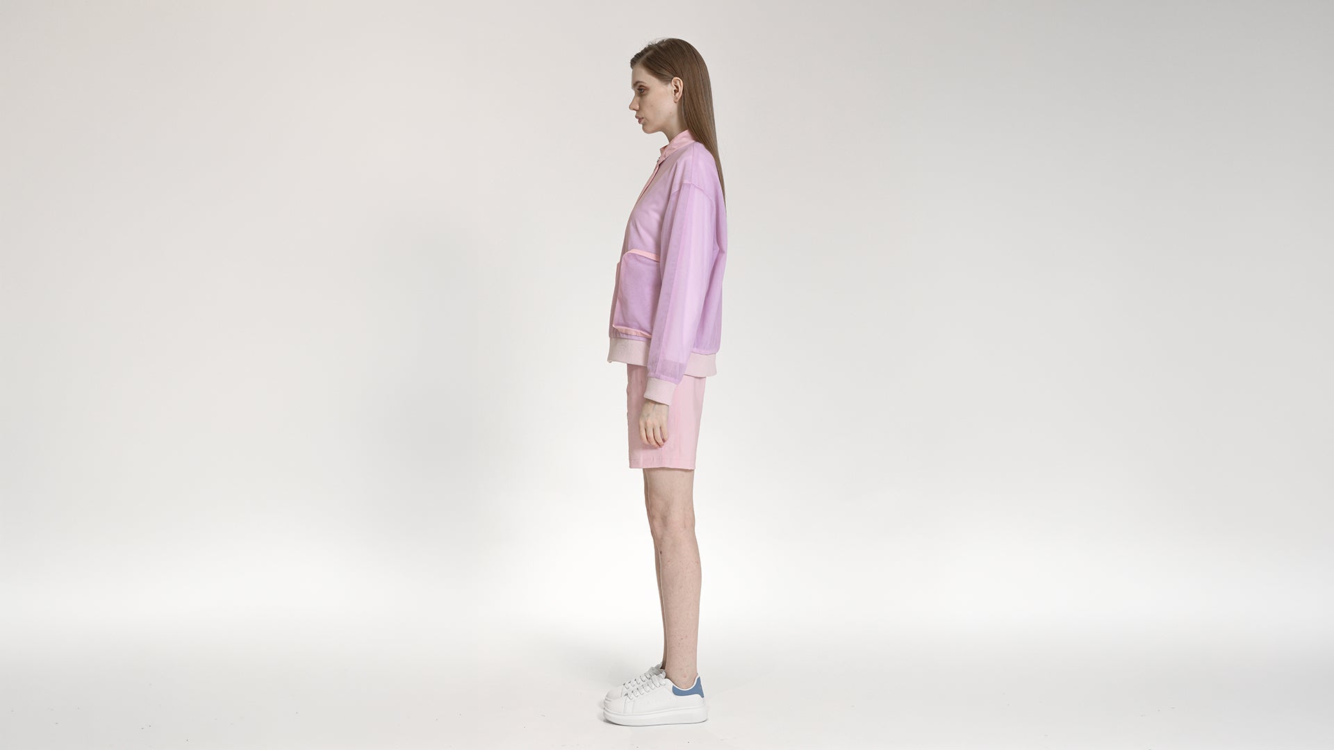 SOFT PINK PANELLED BERMUDAS