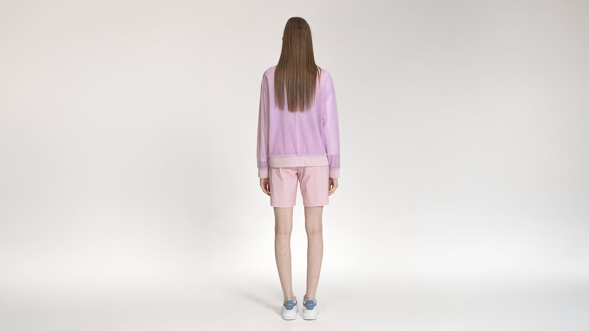 SOFT PINK PANELLED BERMUDAS