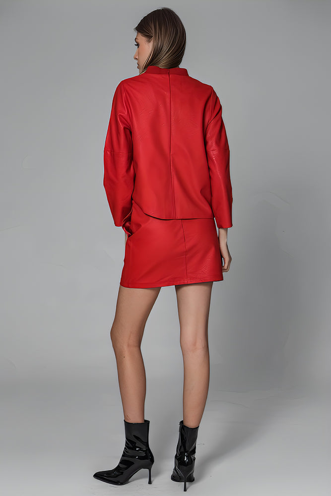 
                  
                    RED/BLACK LEATHER TOP
                  
                