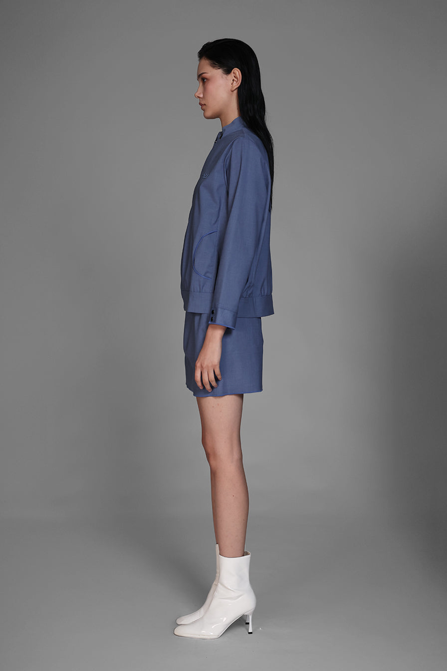 
                  
                    GREY / BLUE TAILORED TRENCH CASUAL JACKET
                  
                