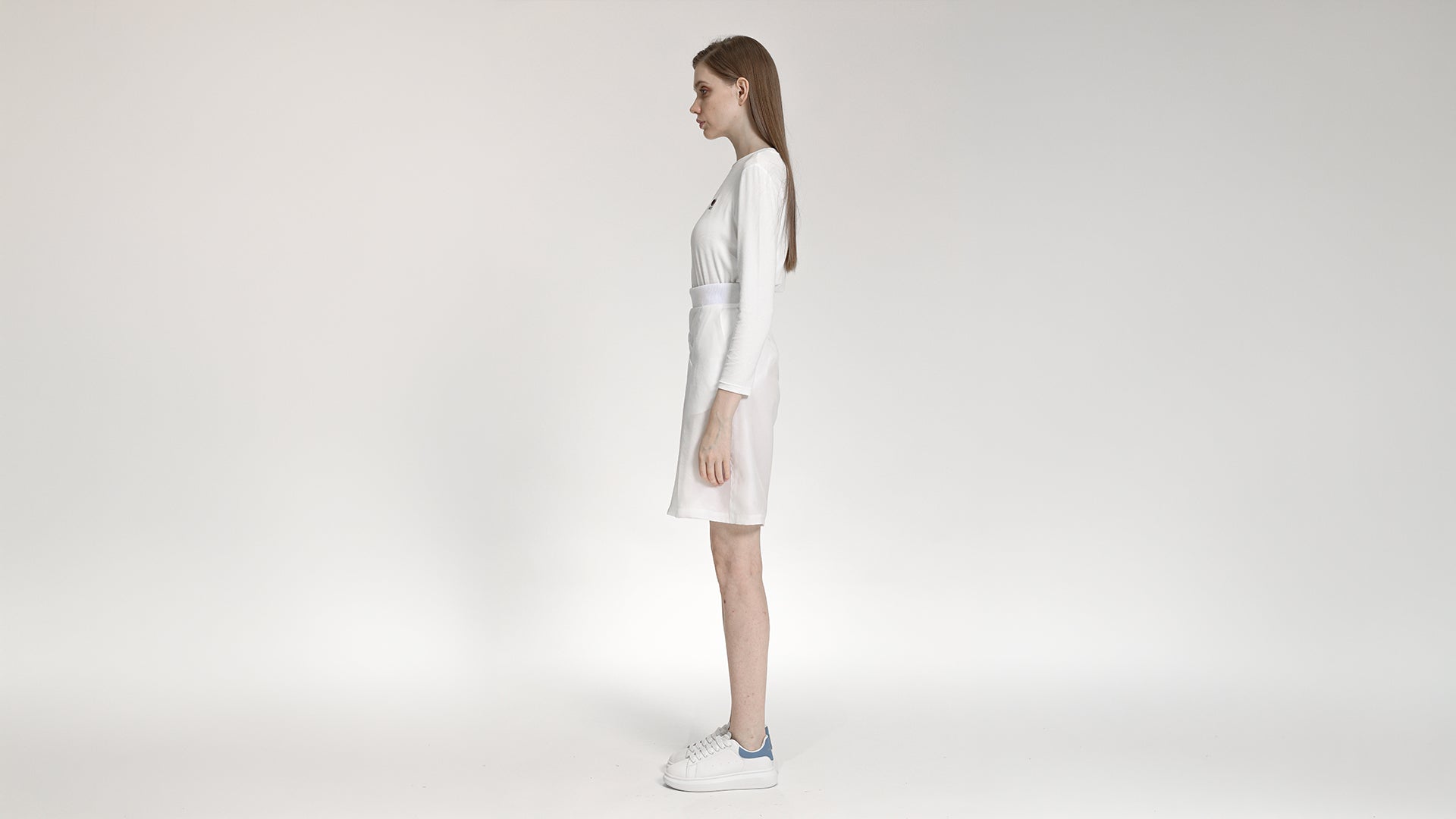 WHITE PLEATED WIDE-LEG CULOTTES