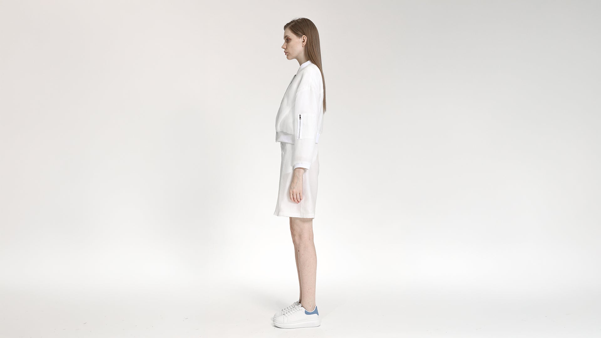 WHITE PLEATED WIDE-LEG CULOTTES