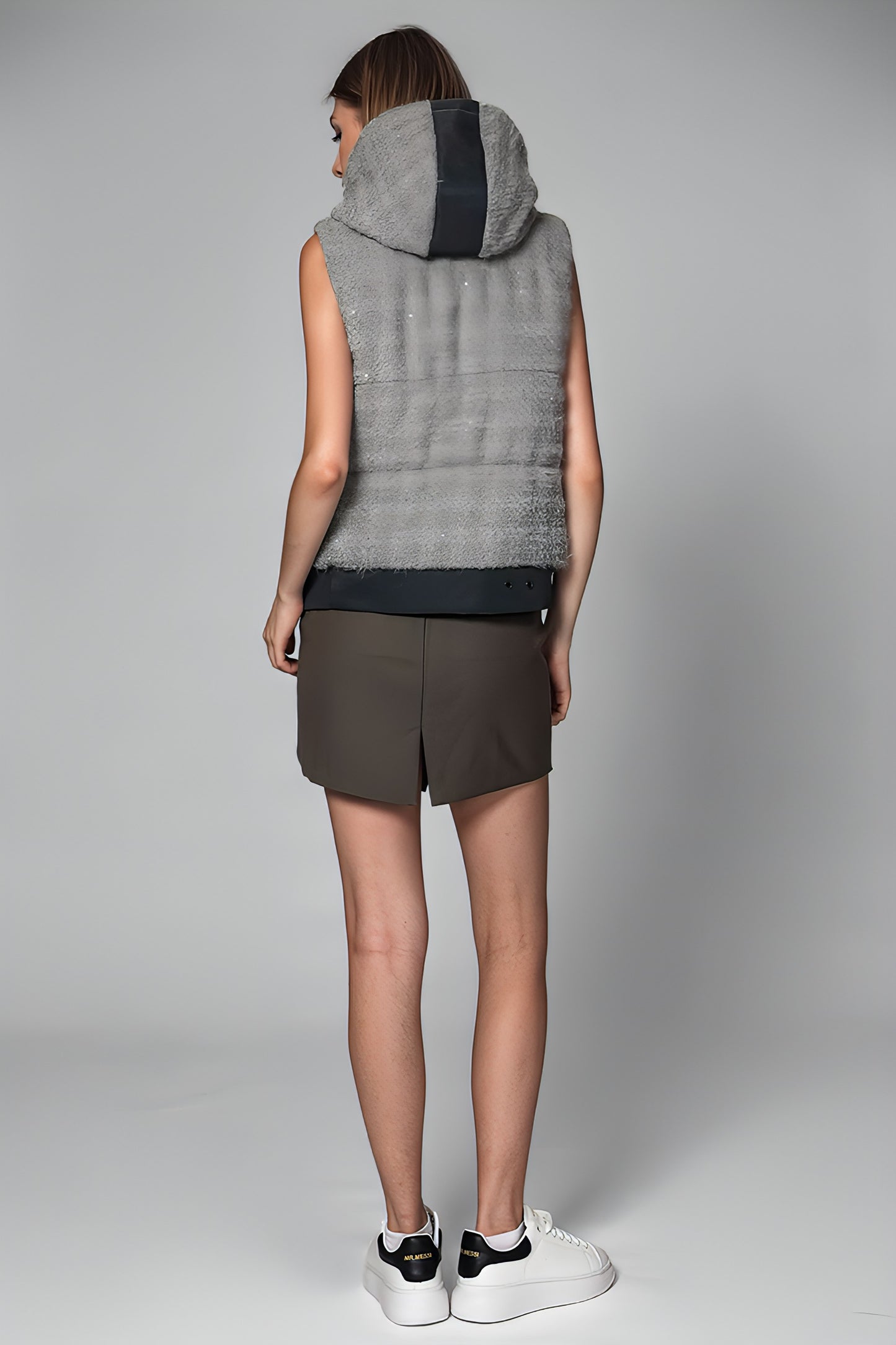 
                  
                    DARK GREEN/BLACK TAILORED BLAZER SKIRT
                  
                