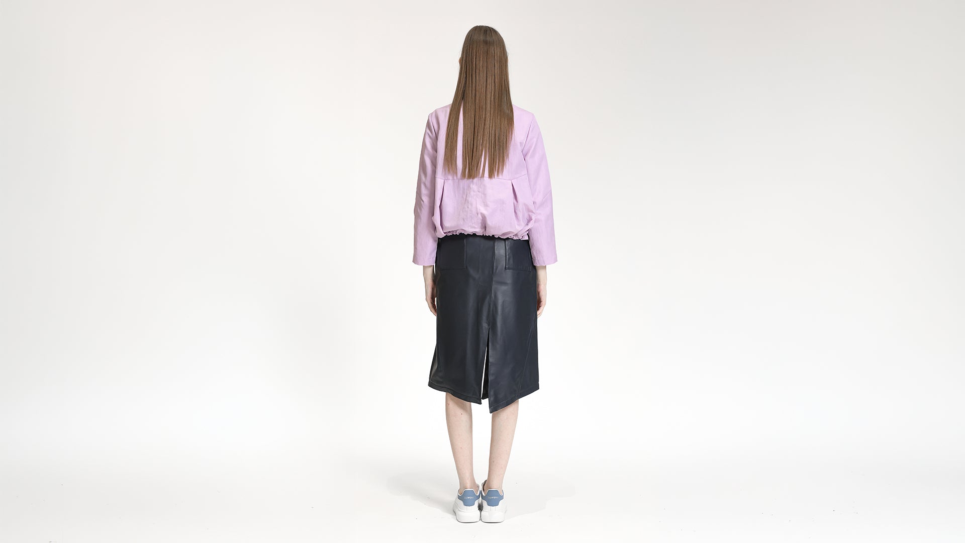 LIGHT PURPLE COLOUR-BLOCKED ZIP-UP  TRACK JACKET