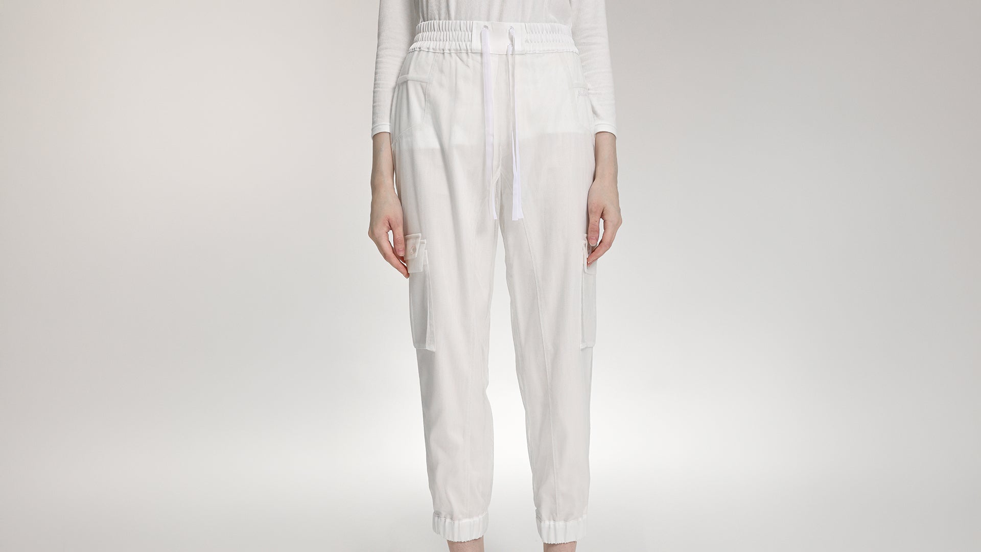 SHEER CARGO JOGGER PANTS