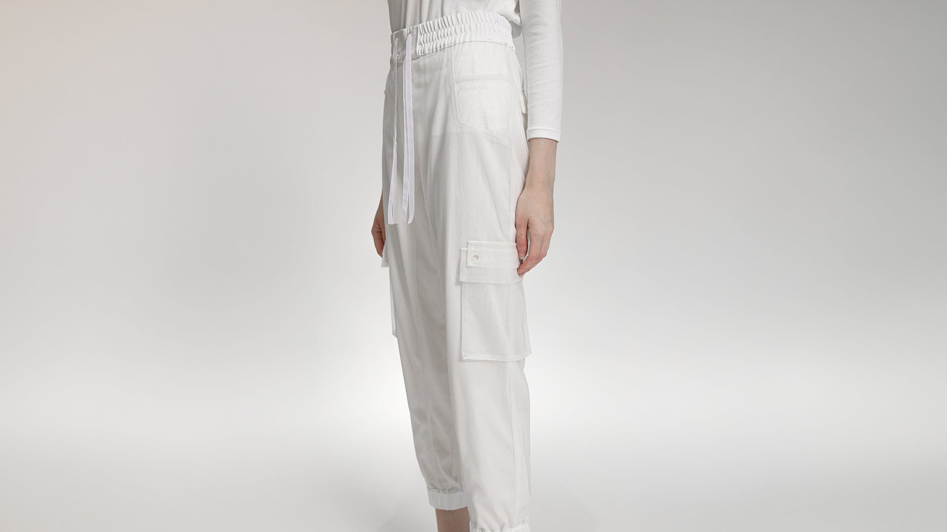 SHEER CARGO JOGGER PANTS