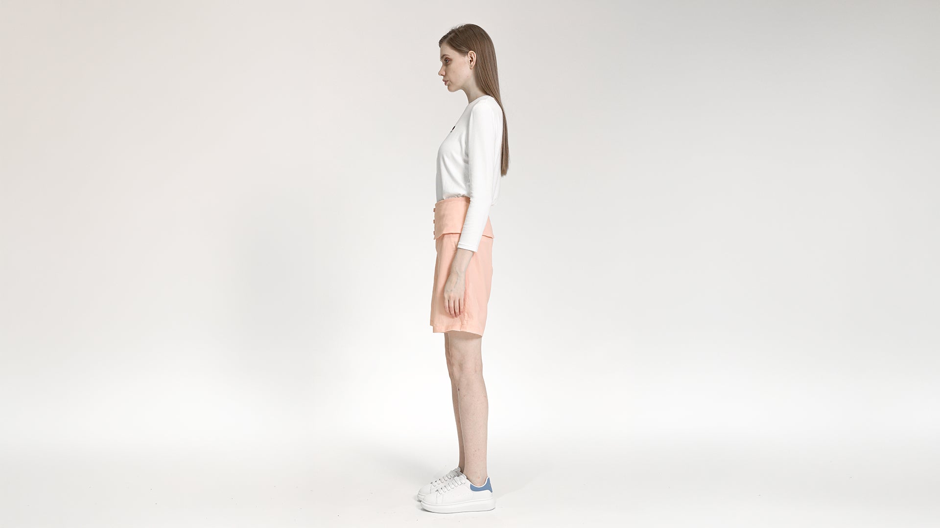 HIGH-WAISTED BUCKLED FOLD-OVER SHORTS