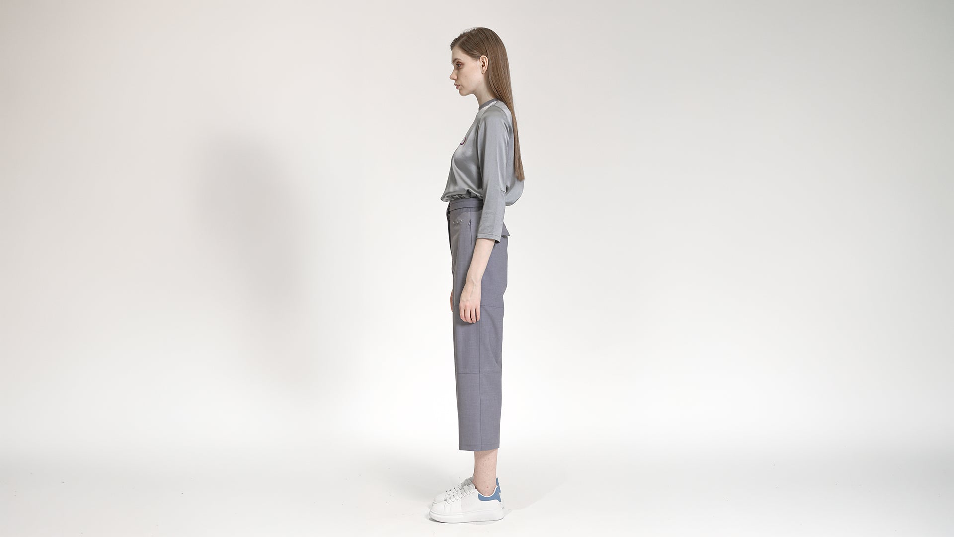 BLUE TAILORED TROUSERS