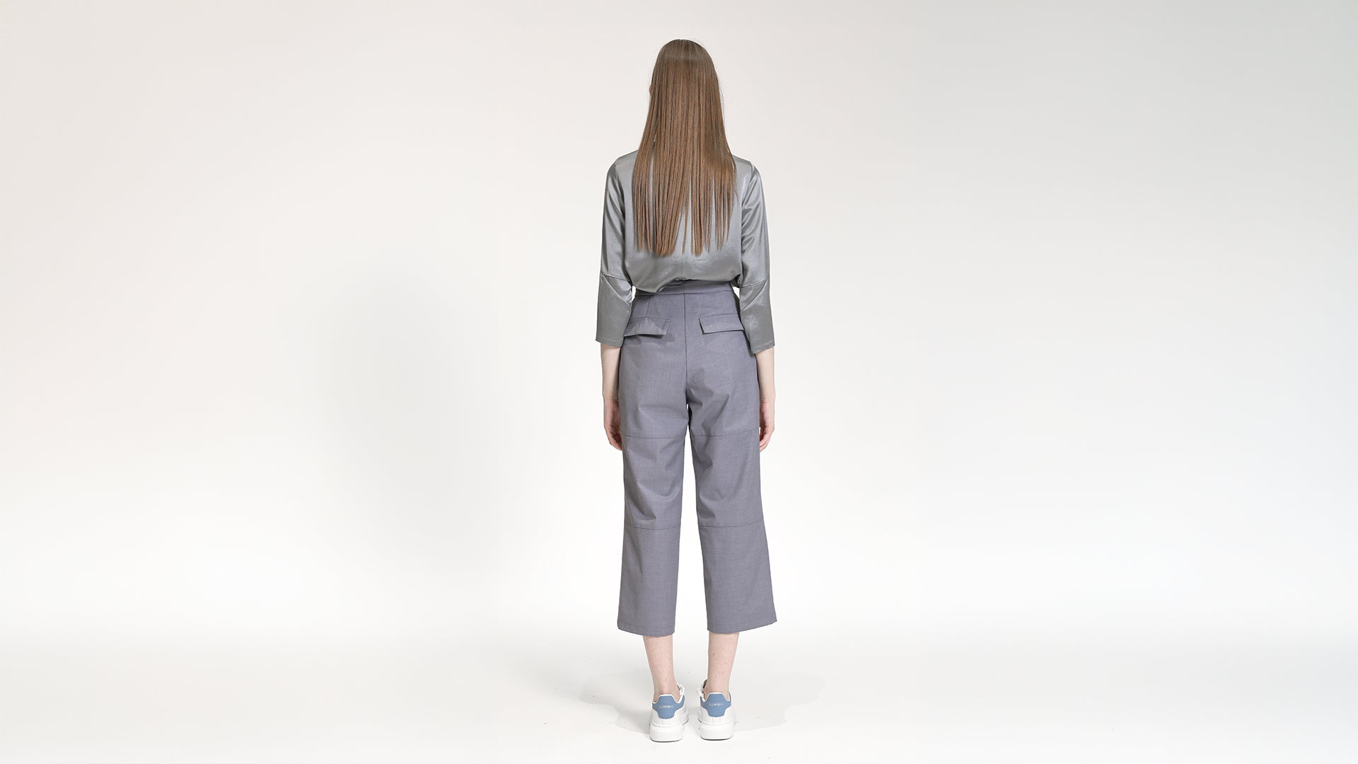 BLUE TAILORED TROUSERS