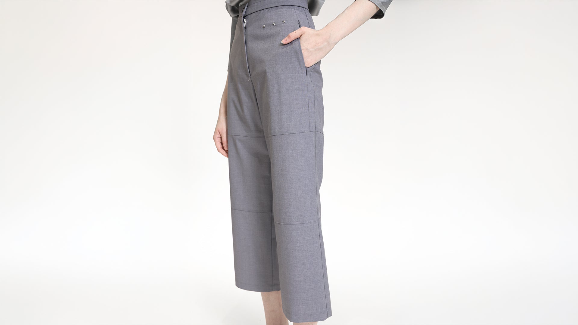 BLUE TAILORED TROUSERS