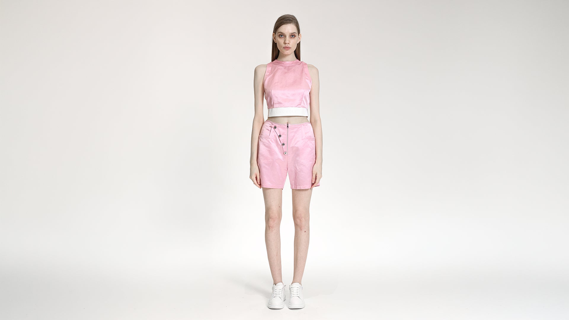 SATIN CROPPED TANK TOP