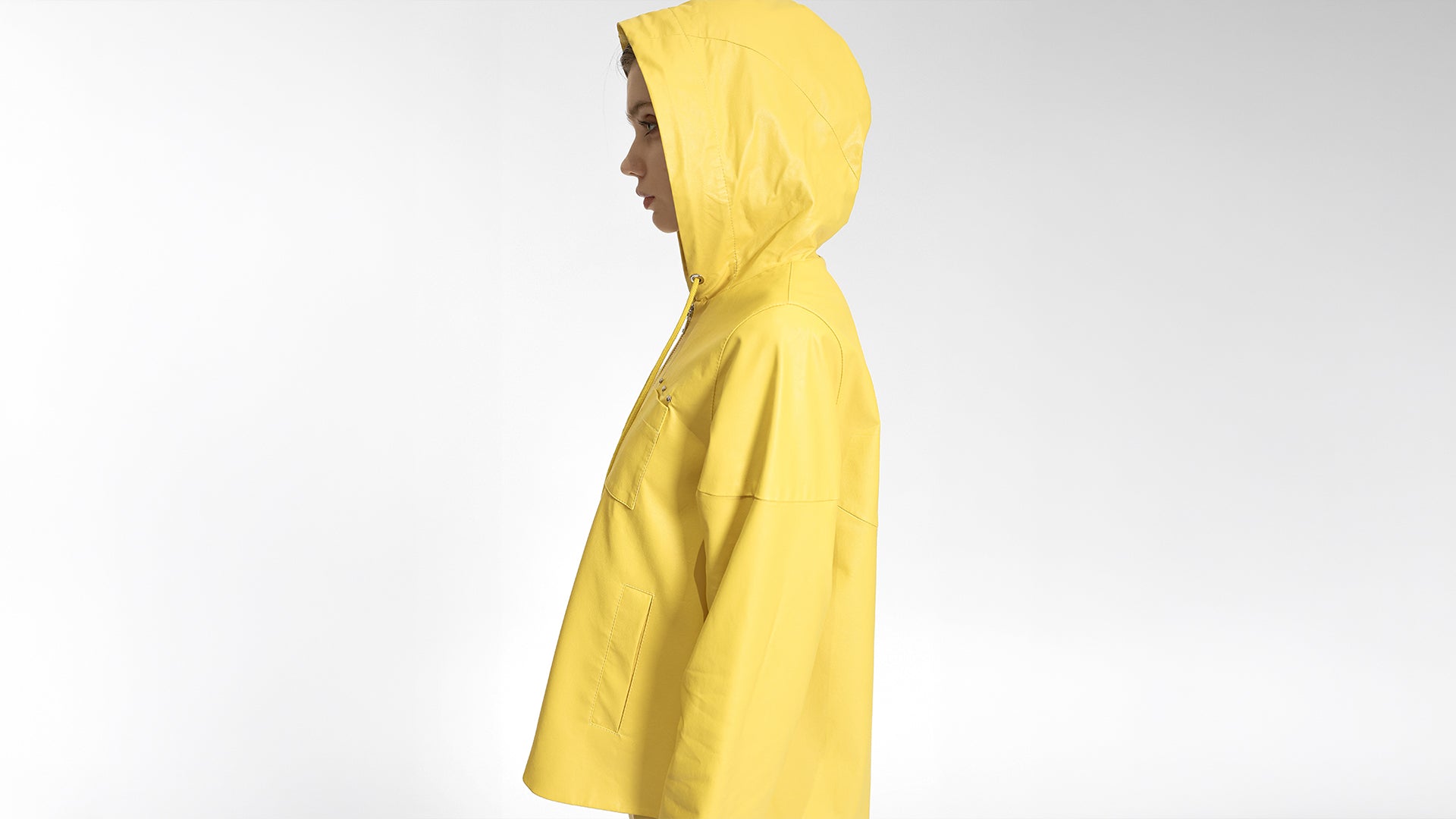 FAUX LEATHER ZIP-UP HOODED JACKET