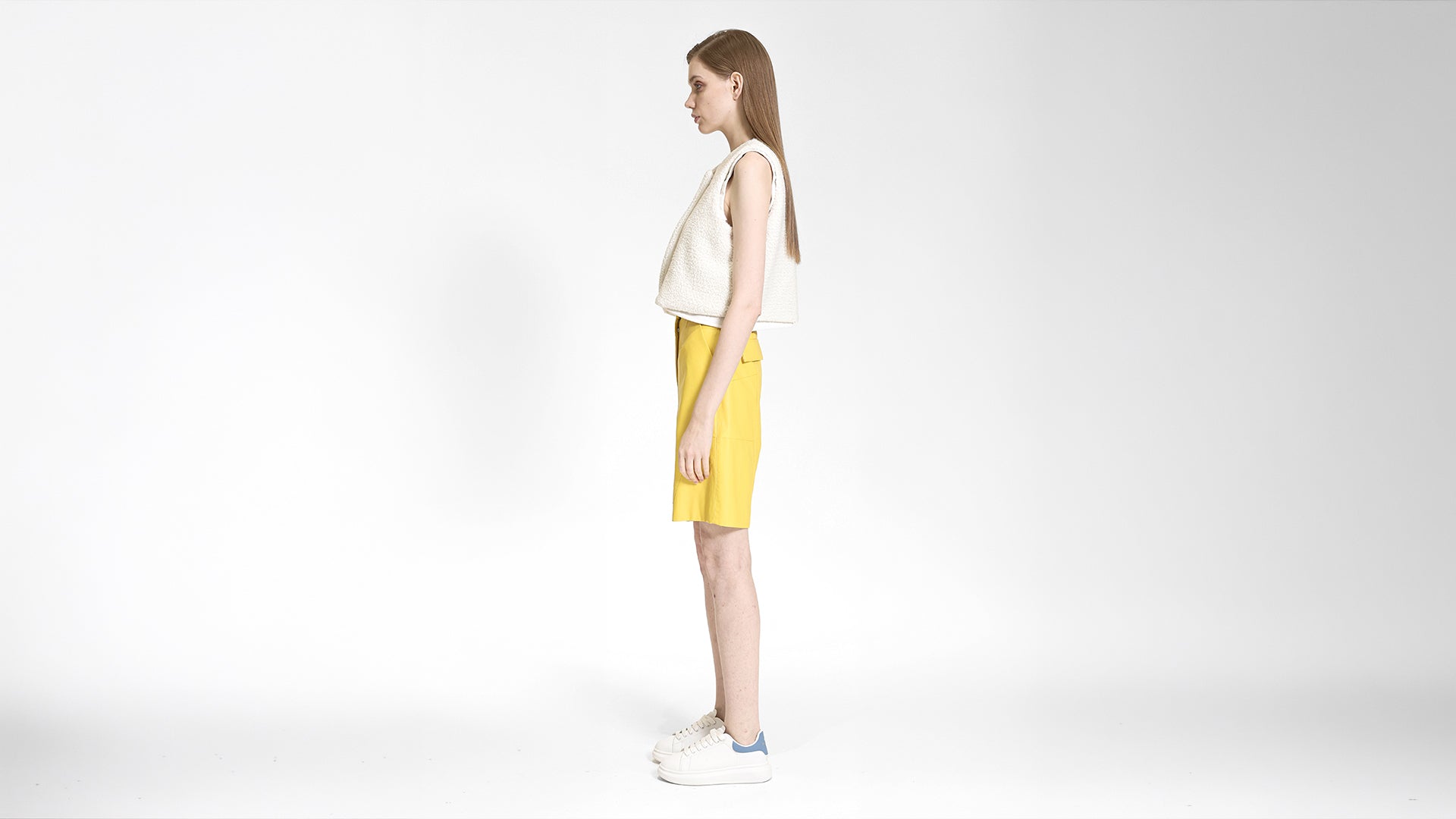 OFF-WHITE EMBROIDERED LEATHER-TRIMMED  ASYMMETRICAL VEST